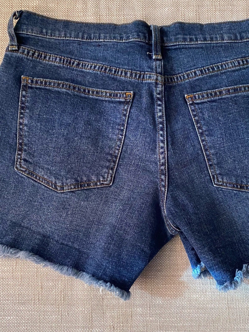 Gap Womens Dark Blue Indigo Wash Denim 5" Summer Shorts- Sz- 28